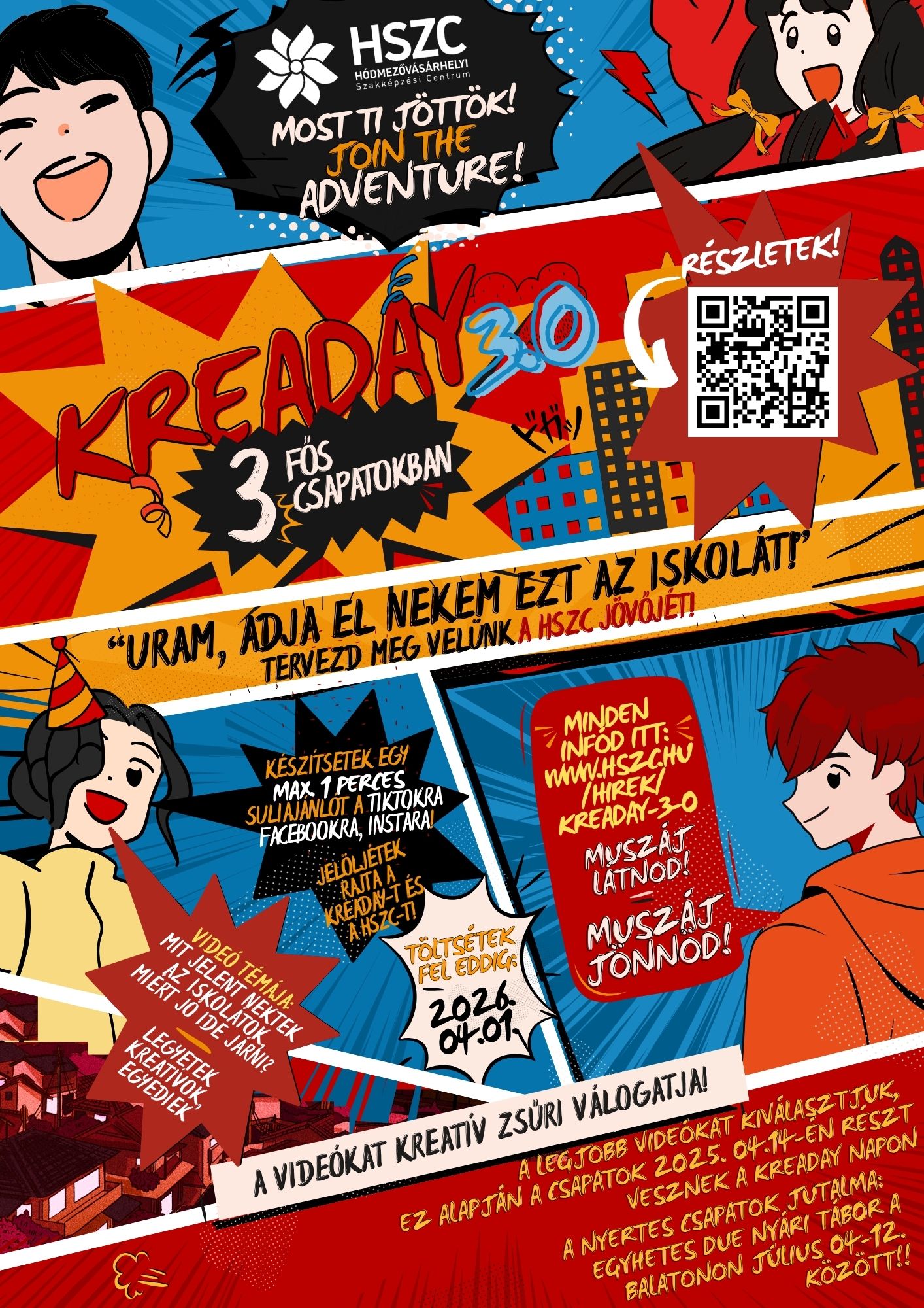 HSZC diákjai részére plakát