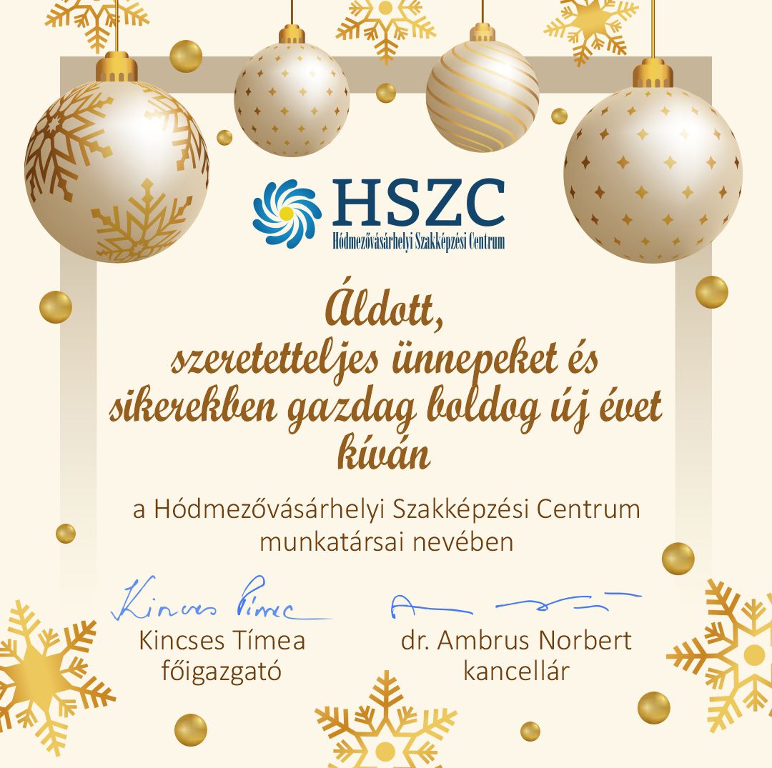 Áldott karácsonyi ünnepeket kíván a HSZC!