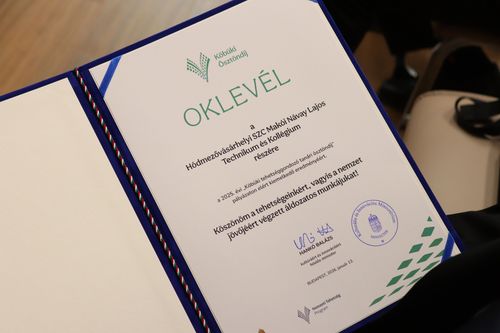 Három elismerést kapott a Hódmezővásárhelyi Szakképzési Centrum két intézménye